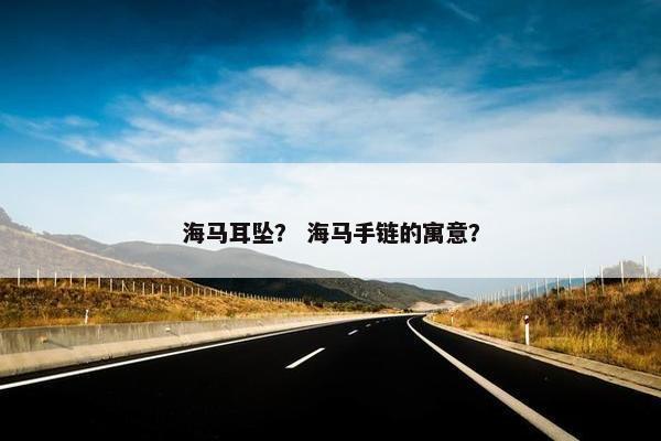 海马耳坠？ 海马手链的寓意？