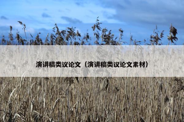 演讲稿类议论文（演讲稿类议论文素材）