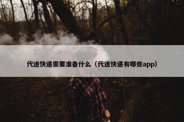 代送快递需要准备什么（代送快递有哪些app）