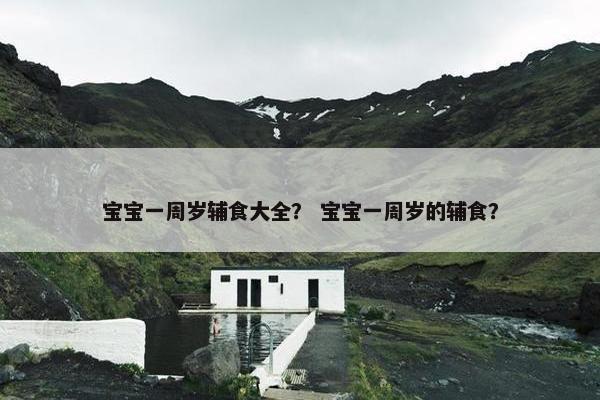 宝宝一周岁辅食大全？ 宝宝一周岁的辅食？