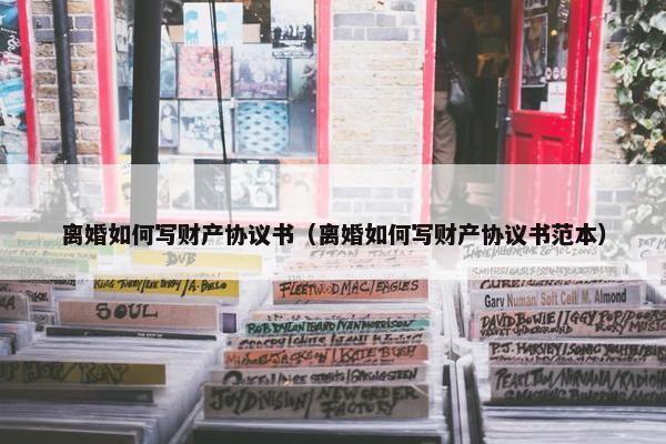 离婚如何写财产协议书（离婚如何写财产协议书范本）