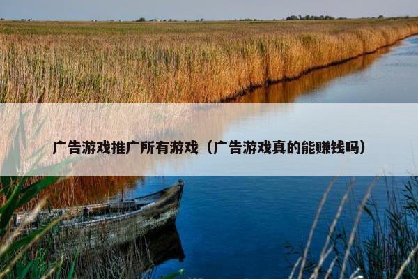 广告游戏推广所有游戏（广告游戏真的能赚钱吗）