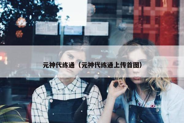 元神代练通（元神代练通上传首图）