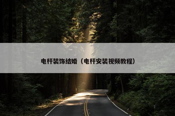 电杆装饰结婚（电杆安装视频教程）