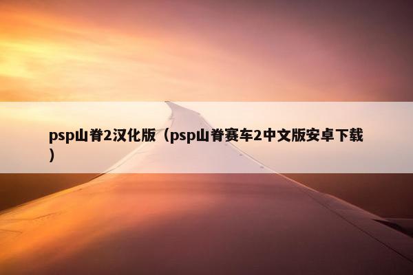 psp山脊2汉化版（psp山脊赛车2中文版安卓下载）