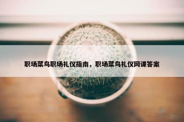 职场菜鸟职场礼仪指南，职场菜鸟礼仪网课答案