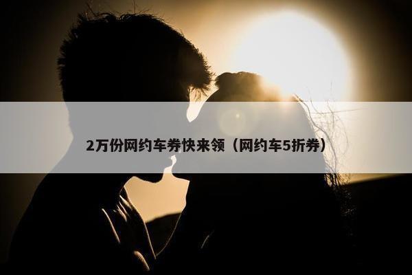 2万份网约车券快来领（网约车5折券）