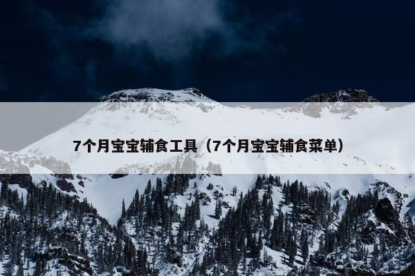 7个月宝宝辅食工具（7个月宝宝辅食菜单）