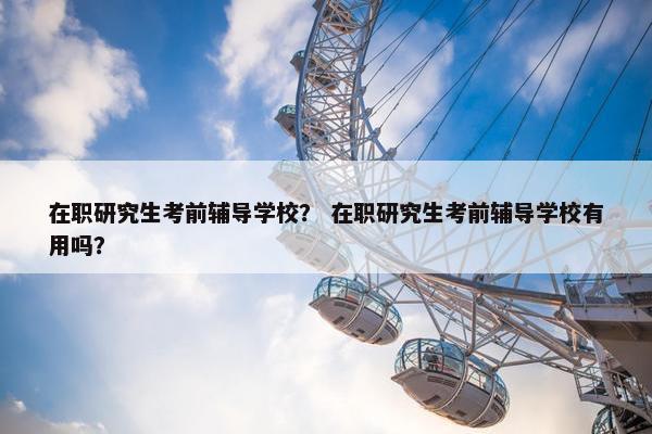 在职研究生考前辅导学校？ 在职研究生考前辅导学校有用吗？