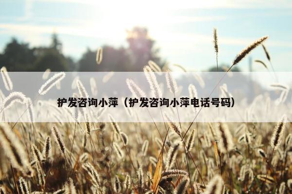 护发咨询小萍（护发咨询小萍电话号码）