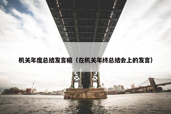 机关年度总结发言稿（在机关年终总结会上的发言）