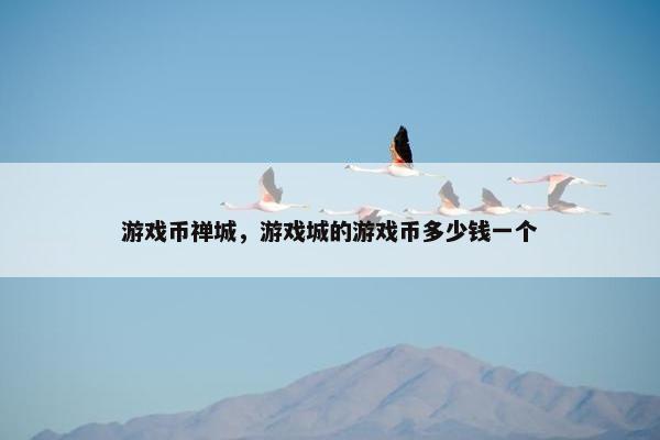 游戏币禅城，游戏城的游戏币多少钱一个