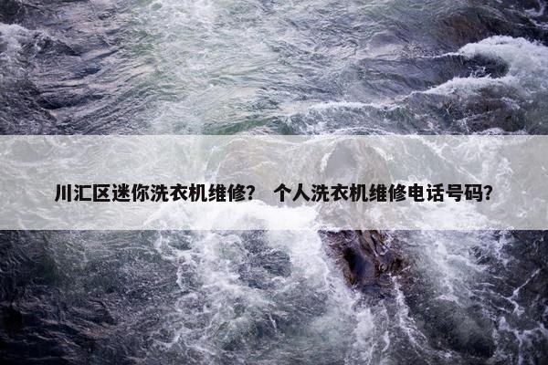 川汇区迷你洗衣机维修？ 个人洗衣机维修电话号码？