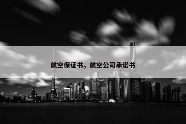 航空保证书，航空公司承诺书