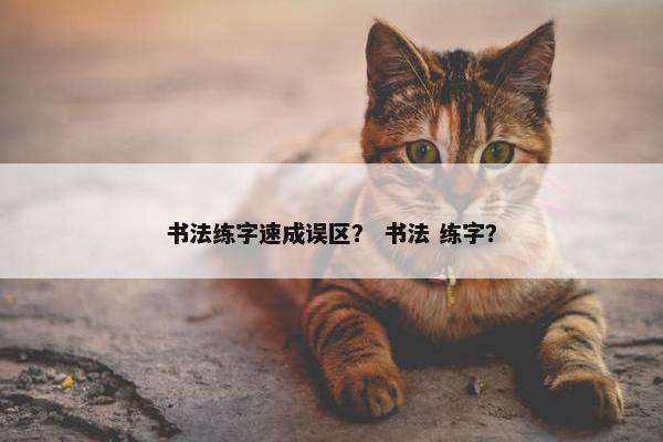 书法练字速成误区？ 书法 练字？