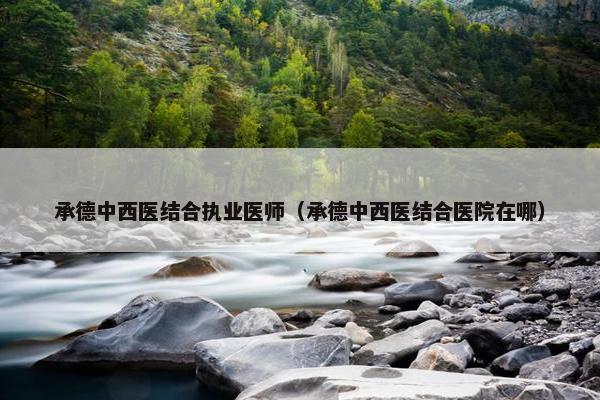 承德中西医结合执业医师（承德中西医结合医院在哪）