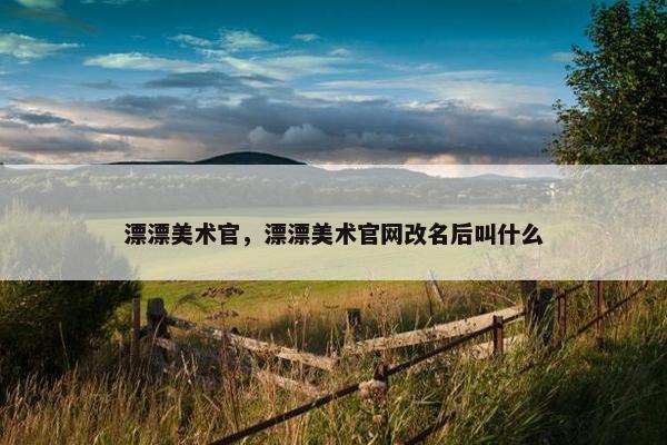 漂漂美术官，漂漂美术官网改名后叫什么