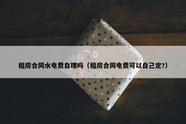 租房合同水电费自理吗（租房合同电费可以自己定?）