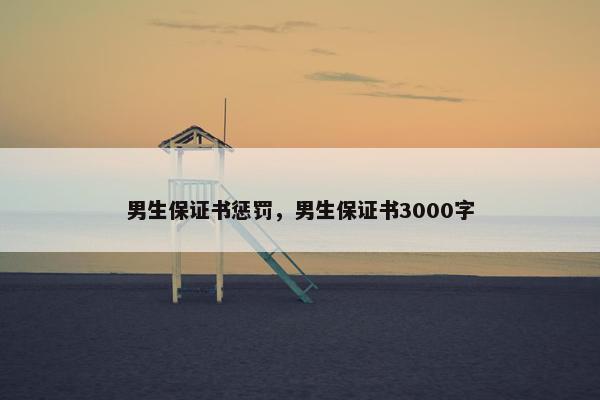 男生保证书惩罚，男生保证书3000字