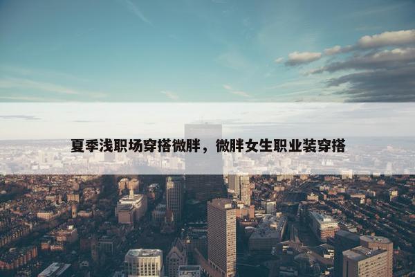 夏季浅职场穿搭微胖，微胖女生职业装穿搭