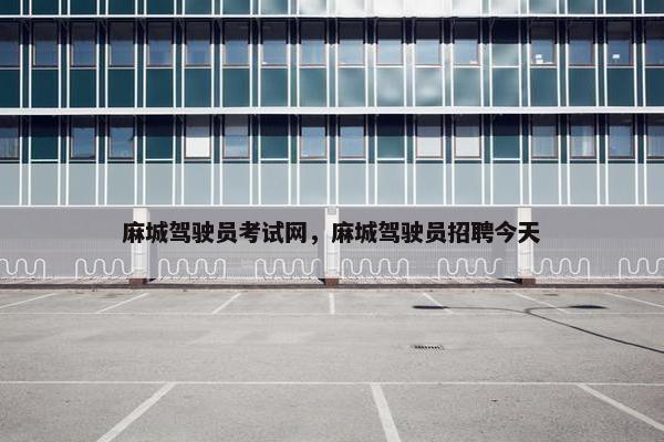 麻城驾驶员考试网，麻城驾驶员招聘今天