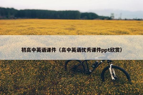 初高中英语课件（高中英语优秀课件ppt欣赏）