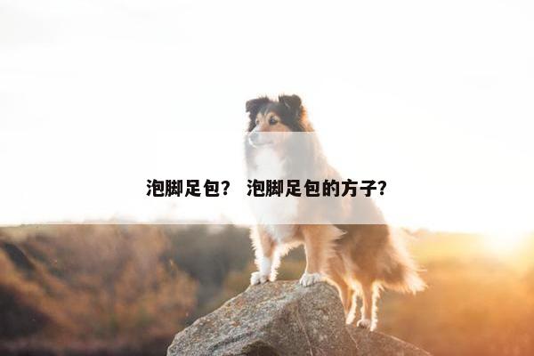泡脚足包？ 泡脚足包的方子？