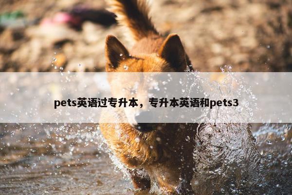 pets英语过专升本，专升本英语和pets3