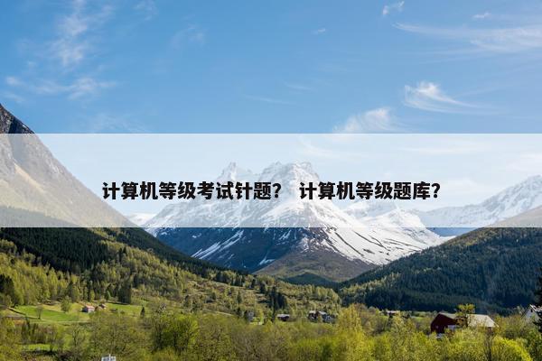 计算机等级考试针题？ 计算机等级题库？
