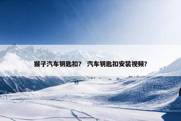 猴子汽车钥匙扣？ 汽车钥匙扣安装视频？