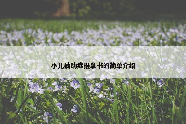 小儿抽动症推拿书的简单介绍