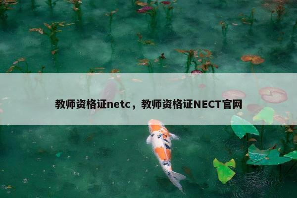 教师资格证netc，教师资格证NECT官网