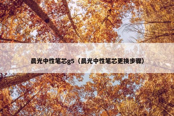 晨光中性笔芯g5（晨光中性笔芯更换步骤）