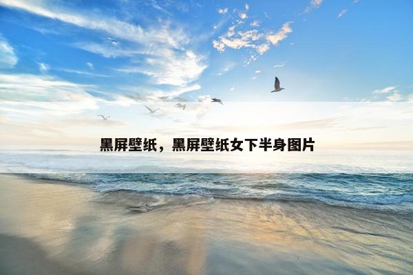 黑屏壁纸，黑屏壁纸女下半身图片