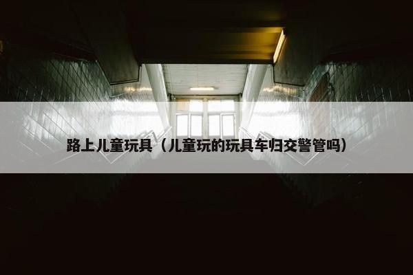 路上儿童玩具（儿童玩的玩具车归交警管吗）