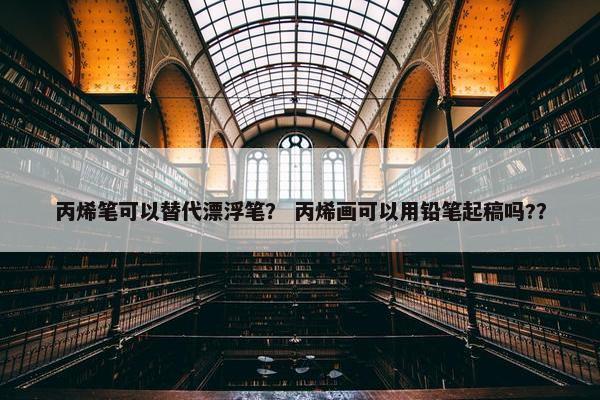 丙烯笔可以替代漂浮笔？ 丙烯画可以用铅笔起稿吗?？