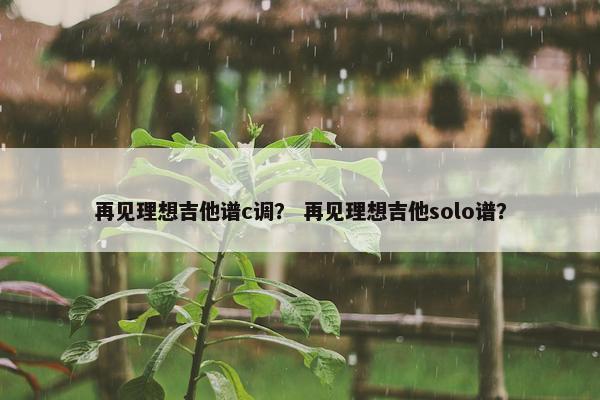 再见理想吉他谱c调？ 再见理想吉他solo谱？