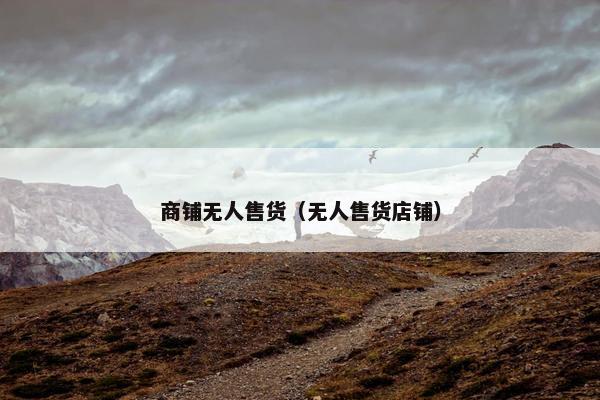 商铺无人售货（无人售货店铺）