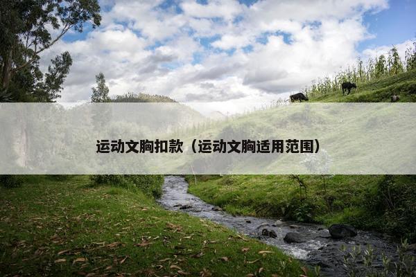 运动文胸扣款（运动文胸适用范围）