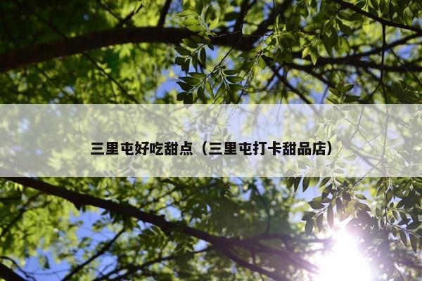 三里屯好吃甜点（三里屯打卡甜品店）