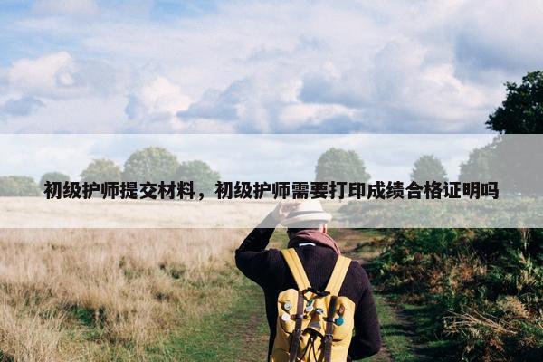 初级护师提交材料，初级护师需要打印成绩合格证明吗