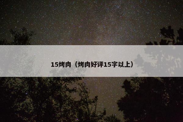 15烤肉（烤肉好评15字以上）