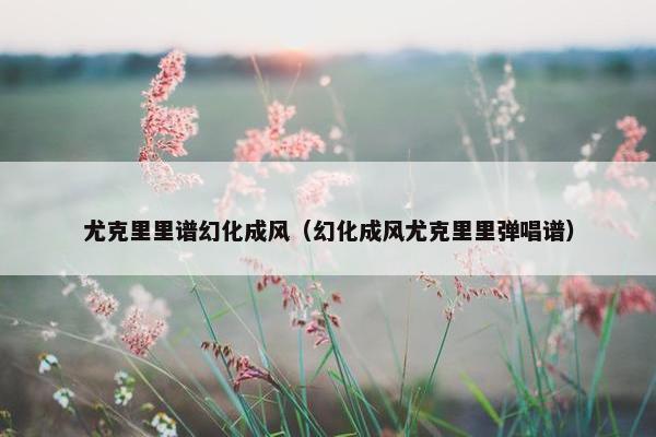 尤克里里谱幻化成风（幻化成风尤克里里弹唱谱）