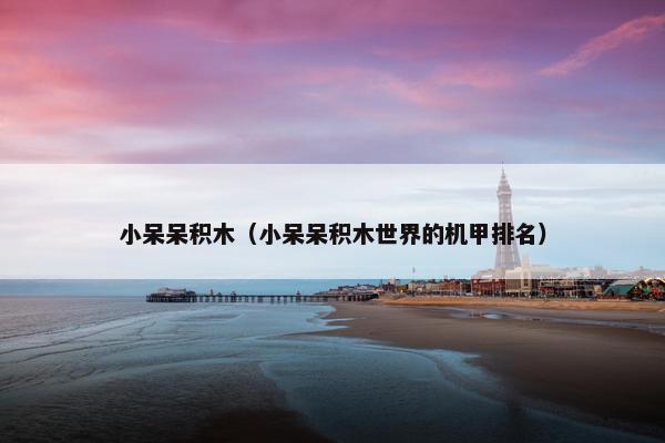 小呆呆积木（小呆呆积木世界的机甲排名）
