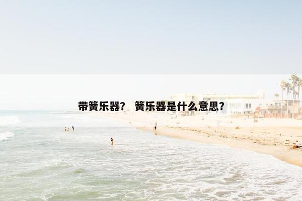 带簧乐器？ 簧乐器是什么意思？