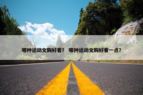 哪种运动文胸好看？ 哪种运动文胸好看一点？