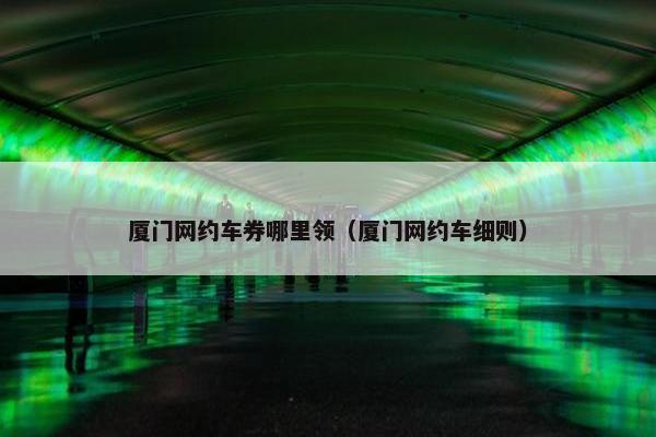 厦门网约车券哪里领（厦门网约车细则）