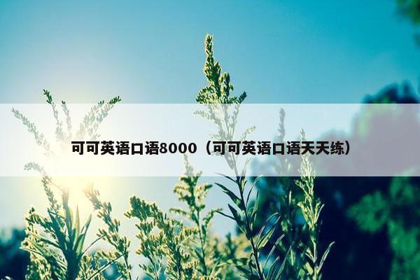 可可英语口语8000（可可英语口语天天练）