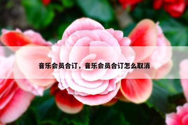 音乐会员合订，音乐会员合订怎么取消