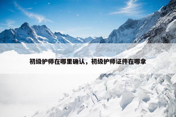 初级护师在哪里确认，初级护师证件在哪拿